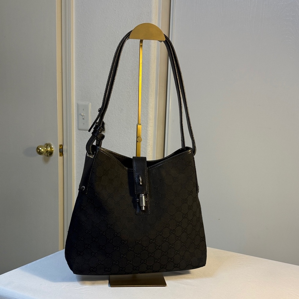 Gucci Black Shoulder Bag Jackie O Style Bag